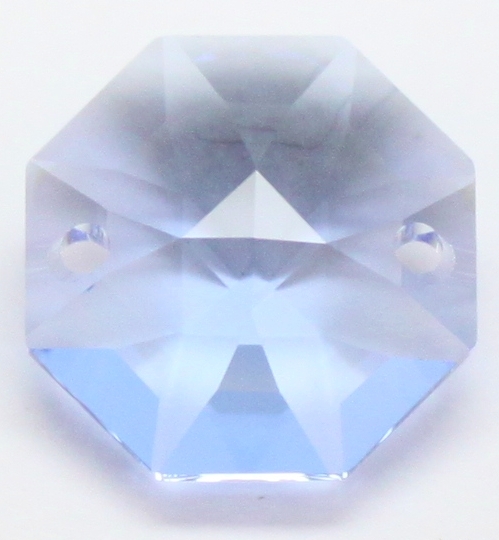 10 Stück Oktagon 14mm blau / medium sapphire 2 Loch – Swarovski® STRASS®