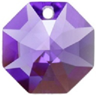 10 Stück Oktagon 14mm lila / blue violet 1 Loch – Swarovski® STRASS®