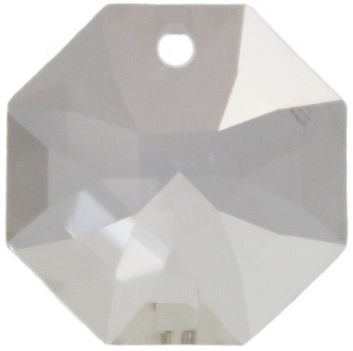 10 Stück Oktagon 14mm crystal silver shade 1 Loch – Swarovski® STRASS®