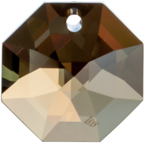 10 Stück Oktagon 14mm crystal bronze shade 1 Loch – Swarovski® STRASS®