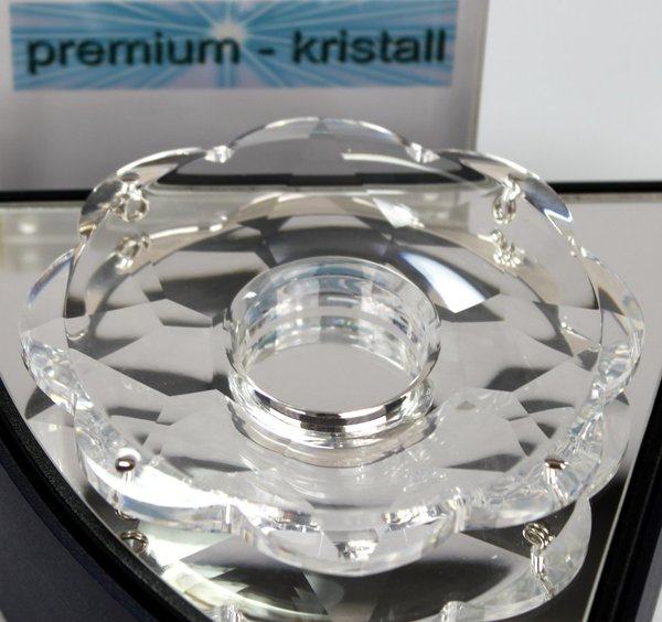 Swarovski® STRASS® Kristall Glas Tropfschale 90mm 4 Seitenlöcher