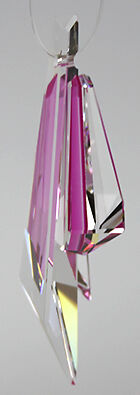 Swarovski® STRASS® Kristall Glas BI-COLOR Glacial Drop 63mm pink
