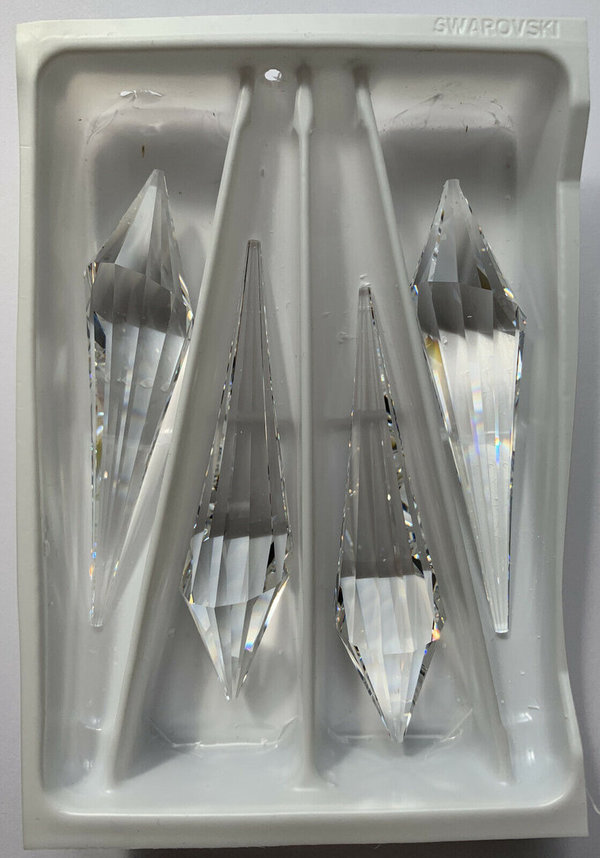 Swarovski® STRASS® Kristall Glas 4 Stück Cone 76mm ohne Loch