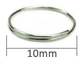50 Stück überlappende Ringe silberfarben 10mm