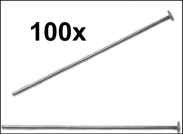 100 Stück Prismenstifte silberfarben - 32mm