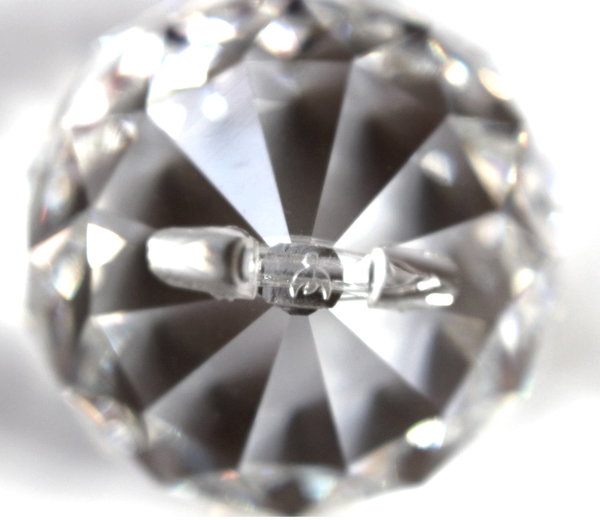 Kristall Glas Kugel 70mm - facettiert - 30% PbO Bleikristall - B-Ware