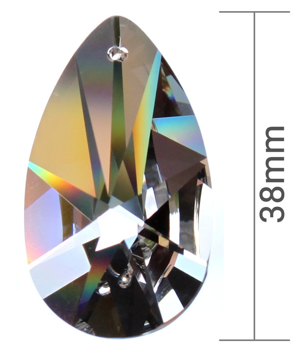 Kristall Glas Tropfen Sonne 38mm - 30% PbO Bleikristall
