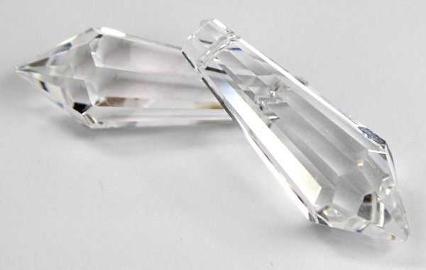 12 Stück Zapfen Prisma 38mm 30% PbO Bleikristall