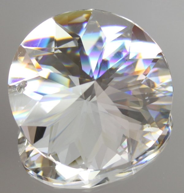 6 Stück Kristall Glas Sonne Rivoli 40mm 30% PbO Bleikristall 2. Wahl