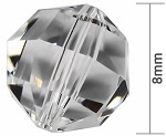 6x Kristallglas Perle 8mm - SPECTRA® Crystal Swarovski®