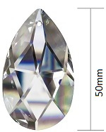 Kristallglas Tropfen Facette 50mm - SPECTRA® Crystal Swarovski®