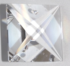 Kristallglas quadrat Prismen 28mm 1-Loch - Swarovski® STRASS®