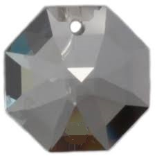 10 Stück Oktagon 14mm crystal silver glaze 1 Loch – Swarovski® STRASS®