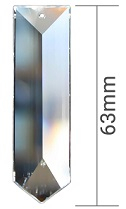 Kristallglas Prisma spitz 63mm 1-Loch - 30% PbO