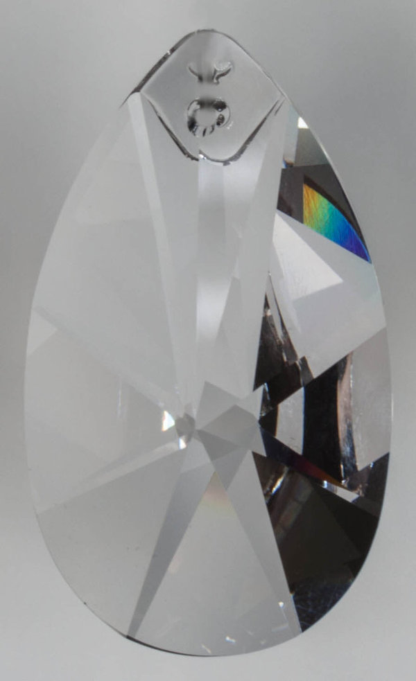 6 Stück Kristall Glas Tropfen Sonne 50mm + octagon 14mm 30% PbO Bleikristall