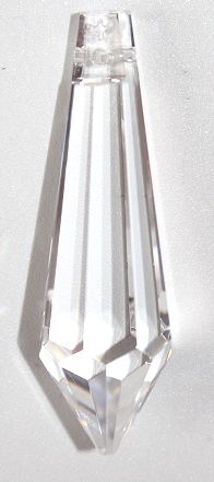 6 Stück Zapfen Prisma 50mm + 14mm octagon 30% PbO Bleikristall