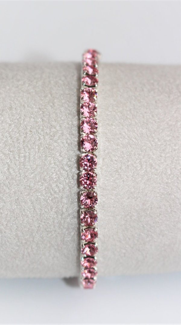 Swarovski® ELEMENTS® Crystal Stretch Armband light rose 17cm