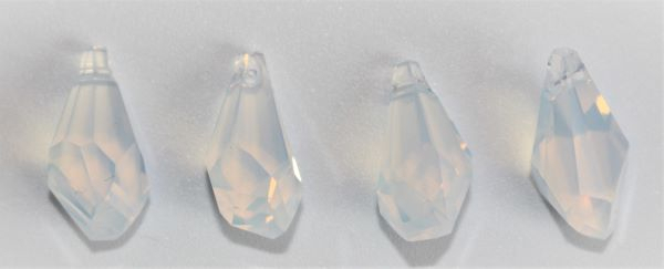4x Swarovski® ELEMENTS® Pendant Schmuck Anhänger Polygon Drop 17mm white opal